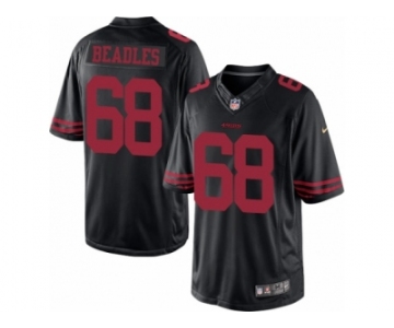 Men's Nike San Francisco 49ers #68 Zane Beadles Limited Black Alternate NFL Jersey