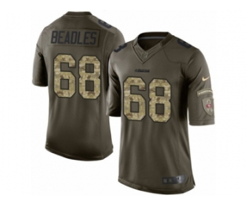 Men's Nike San Francisco 49ers #68 Zane Beadles Limited Green Salute to Service NFL Jersey