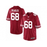 Men's Nike San Francisco 49ers #68 Zane Beadles Limited Red Team Color NFL Jersey