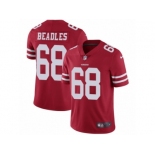 Men's Nike San Francisco 49ers #68 Zane Beadles Vapor Untouchable Limited Red Team Color NFL Jersey