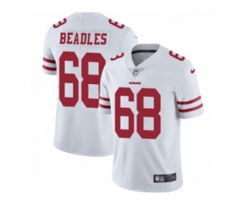 Men's Nike San Francisco 49ers #68 Zane Beadles Vapor Untouchable Limited White NFL Jersey