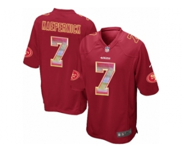 Men's Nike San Francisco 49ers #7 Colin Kaepernick Limited Red Strobe NFL Jersey