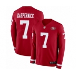 Men's Nike San Francisco 49ers #7 Colin Kaepernick Limited Red Therma Long Sleeve NFL Jersey