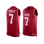 Men's Nike San Francisco 49ers #7 Matt Barkley Limited Red Player Name & Number Tank Top NFL Jersey