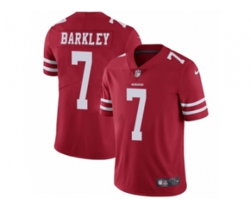 Men's Nike San Francisco 49ers #7 Matt Barkley Vapor Untouchable Limited Red Team Color NFL Jersey