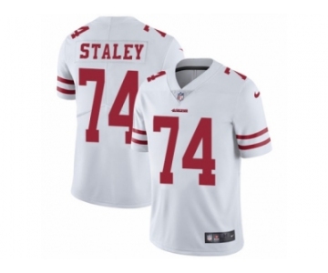 Men's Nike San Francisco 49ers #74 Joe Staley Vapor Untouchable Limited White NFL Jersey