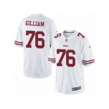 Men's Nike San Francisco 49ers #76 Garry Gilliam Limited White NFL Jersey