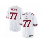 Men's Nike San Francisco 49ers #77 Trent Brown Limited White NFL Jersey