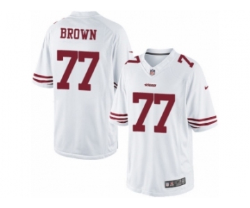 Men's Nike San Francisco 49ers #77 Trent Brown Limited White NFL Jersey