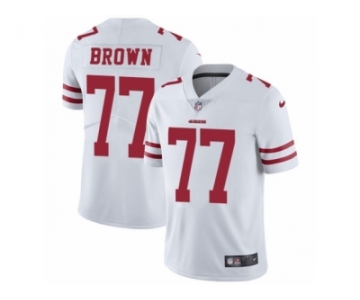 Men's Nike San Francisco 49ers #77 Trent Brown Vapor Untouchable Limited White NFL Jersey