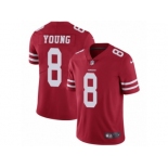 Men's Nike San Francisco 49ers #8 Steve Young Vapor Untouchable Limited Red Team Color NFL Jersey