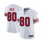 Men's Nike San Francisco 49ers #80 Jerry Rice Limited White Rush Vapor Untouchable NFL Jersey