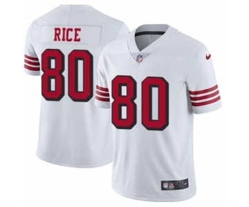 Men's Nike San Francisco 49ers #80 Jerry Rice Limited White Rush Vapor Untouchable NFL Jersey