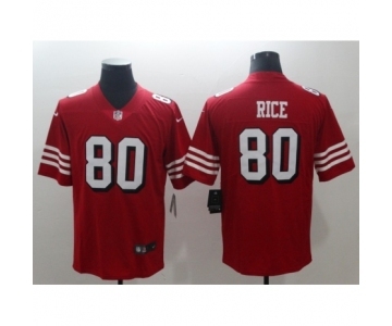 Men's Nike San Francisco 49ers #80 Jerry Rice Limited red Rush Vapor Untouchable NFL Jerseys