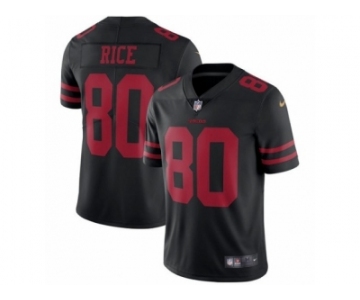 Men's Nike San Francisco 49ers #80 Jerry Rice Vapor Untouchable Limited Black NFL Jersey