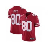 Men's Nike San Francisco 49ers #80 Jerry Rice Vapor Untouchable Limited Red Team Color NFL Jersey