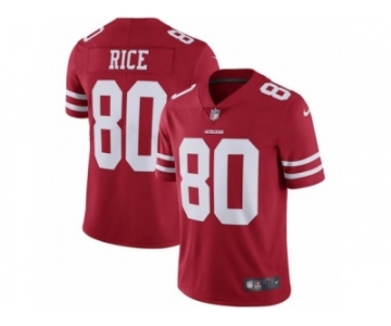 Men's Nike San Francisco 49ers #80 Jerry Rice Vapor Untouchable Limited Red Team Color NFL Jersey