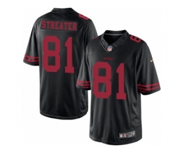 Men's Nike San Francisco 49ers #81 Rod Streater Limited Black NFL Jersey