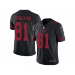 Men's Nike San Francisco 49ers #81 Rod Streater Limited Black Rush NFL Jersey