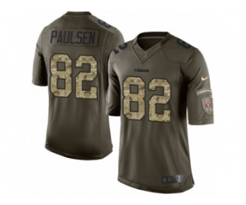 Men's Nike San Francisco 49ers #82 Logan Paulsen Limited Green Salute to Service NFL Jersey