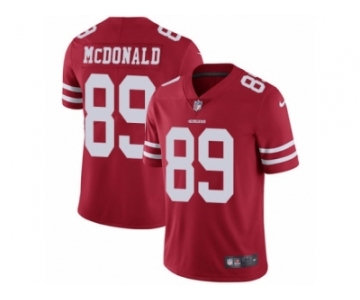 Men's Nike San Francisco 49ers #89 Vance McDonald Vapor Untouchable Limited Red Team Color NFL Jersey