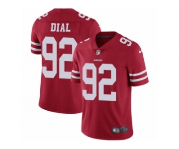 Men's Nike San Francisco 49ers #92 Quinton Dial Vapor Untouchable Limited Red Team Color NFL Jersey