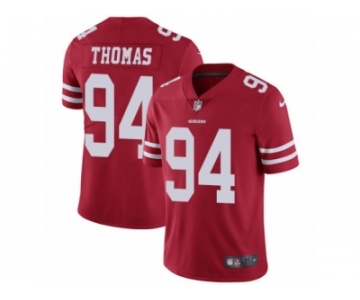 Men's Nike San Francisco 49ers #94 Solomon Thomas Vapor Untouchable Limited Red Team Color NFL Jersey