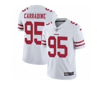 Men's Nike San Francisco 49ers #95 Cornellius Carradine Vapor Untouchable Limited White NFL Jersey