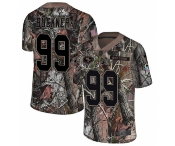 Men's Nike San Francisco 49ers #99 DeForest Buckner Limited Camo Rush Realtree NFL Jersey