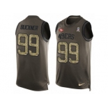 Men's Nike San Francisco 49ers #99 DeForest Buckner Limited Green Salute to Service Tank Top NFL Jersey