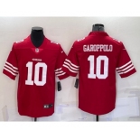 Men's San Francisco 49ers #10 Jimmy Garoppolo 2022 New Red Vapor Untouchable Limited Stitched Jersey