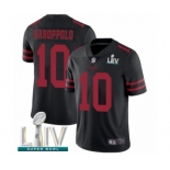 Men's San Francisco 49ers #10 Jimmy Garoppolo Black Alternate Vapor Untouchable Limited Player Super Bowl LIV Bound Football Jersey