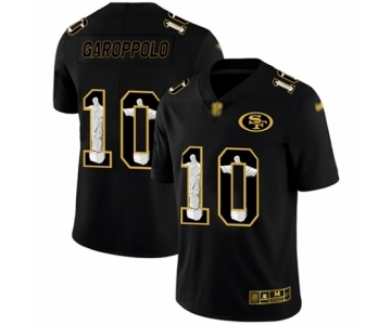 Men's San Francisco 49ers #10 Jimmy Garoppolo Black Jesus Faith Limited Football Jersey