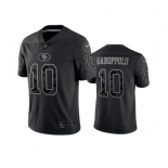 Men's San Francisco 49ers #10 Jimmy Garoppolo Black Reflective Limited Stitched Football Jersey