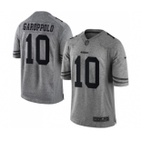 Men's San Francisco 49ers #10 Jimmy Garoppolo Limited Gray Gridiron Football Jersey