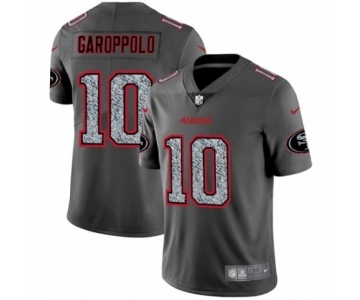 Men's San Francisco 49ers #10 Jimmy Garoppolo Limited Gray Static Fashion Limited Football Jersey