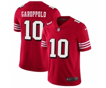 Men's San Francisco 49ers #10 Jimmy Garoppolo Limited Red Rush Vapor Untouchable Football Jerseys