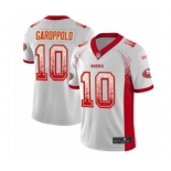 Men's San Francisco 49ers #10 Jimmy Garoppolo Limited White Rush Drift Fashion Football Jersey