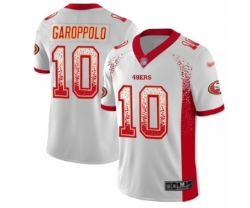 Men's San Francisco 49ers #10 Jimmy Garoppolo Limited White Rush Drift Fashion Football Jersey