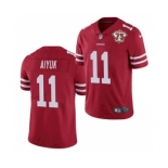 Men's San Francisco 49ers #11 Brandon Aiyuk Red 2021 75th Anniversary Vapor Untouchable Limited Stitched Football Jersey