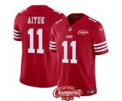 Men's San Francisco 49ers #11 Brandon Aiyuk Red 2023 F.U.S.E. NFC West Champions Patch Football Stitched Jersey