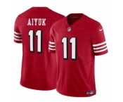 Men's San Francisco 49ers #11 Brandon Aiyuk Red 2023 F.U.S.E. Vapor Limited Throwback Football Stitched Jersey