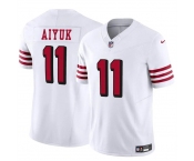 Men's San Francisco 49ers #11 Brandon Aiyuk White 2021 F.U.S.E. Vapor Limited Throwback Stitched Football Jersey