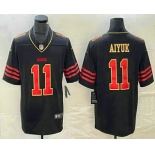 Men's San Francisco 49ers #11 Brandon Aiyuk White Gold Fashion Vapor Limited Stitched Jersey