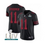 Men's San Francisco 49ers #11 Marquise Goodwin Black Alternate Vapor Untouchable Limited Player Super Bowl LIV Bound Football Jersey