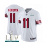 Men's San Francisco 49ers #11 Marquise Goodwin Limited White Rush Vapor Untouchable Super Bowl LIV Bound Football Jersey