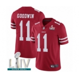 Men's San Francisco 49ers #11 Marquise Goodwin Red Team Color Vapor Untouchable Limited Player Super Bowl LIV Bound Football Jersey