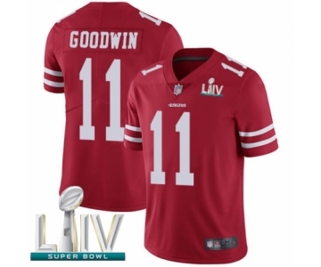 Men's San Francisco 49ers #11 Marquise Goodwin Red Team Color Vapor Untouchable Limited Player Super Bowl LIV Bound Football Jersey