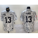 Men's San Francisco 49ers #13 Brock Purdy 2024 Arctic Camo Salute To Service Limited Stitched Football Jersey