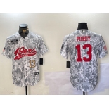 Men's San Francisco 49ers #13 Brock Purdy Arctic Camo 2024 Salute to Service Stitched Baseball Jerseys